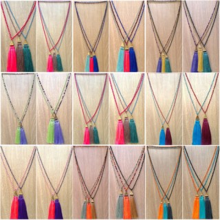 fashion necklace crystal beads tassels wholesale price free shipping